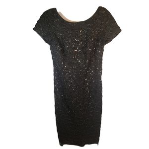 SD COLLECTION Black Sequined Dress size 6